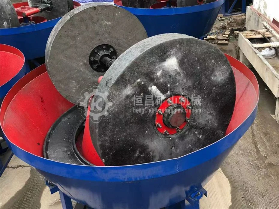 Supply New Type of Double-Wheel Wet Gold Grinder, Wheel Wet Pan Mill, Beneficiation Grinding Equipment