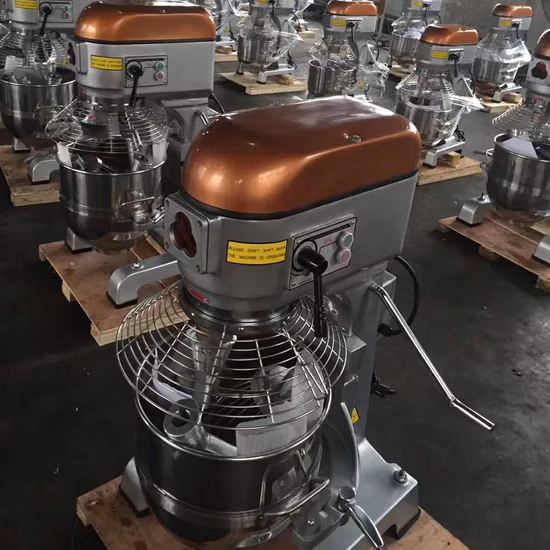 Máquina para hornear comercial Máquina para hacer pan de panadería Acero inoxidable 10L 20L 30L Amasadora de panadería en espiral planetaria y Mezclador de harina de masa de pan anterior